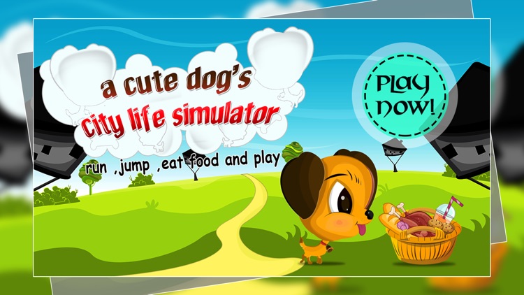 A Cute Dog's City Life Simulator : Run, Jump, Eat Food and Play - Free