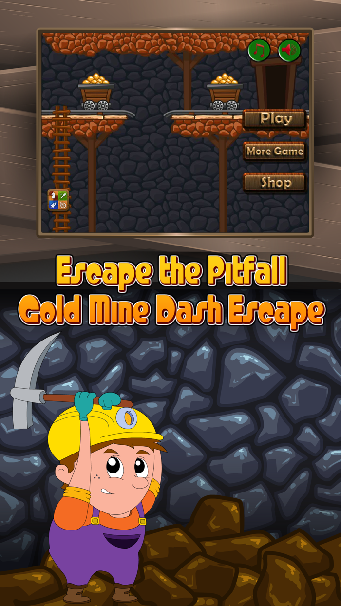 Escape the Pitfall Gold Mine Dash Escape