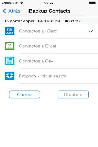 iBackup Contacts screenshot 2