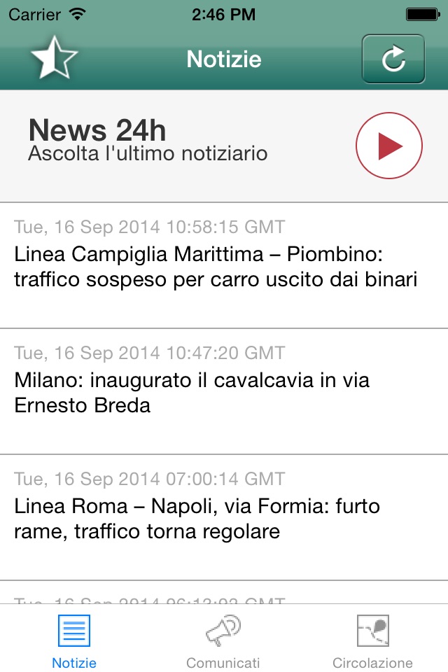 Trenitalia news screenshot 4