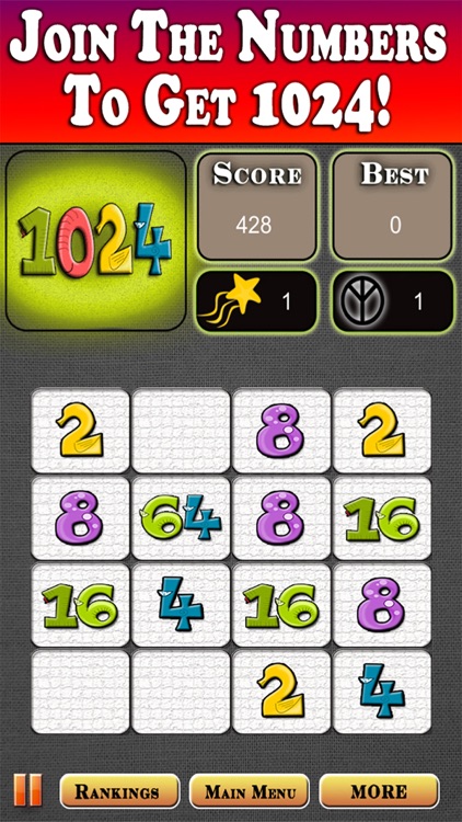 1024 -The Little Brother of 2048, Free Puzzle Game