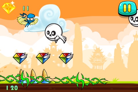 A Flappy Ninja Vs Creepy Flying Skulls at Christmas! - HDFree screenshot 2