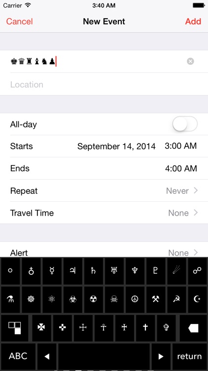 Character Keyboard – Special Characters + Symbols
