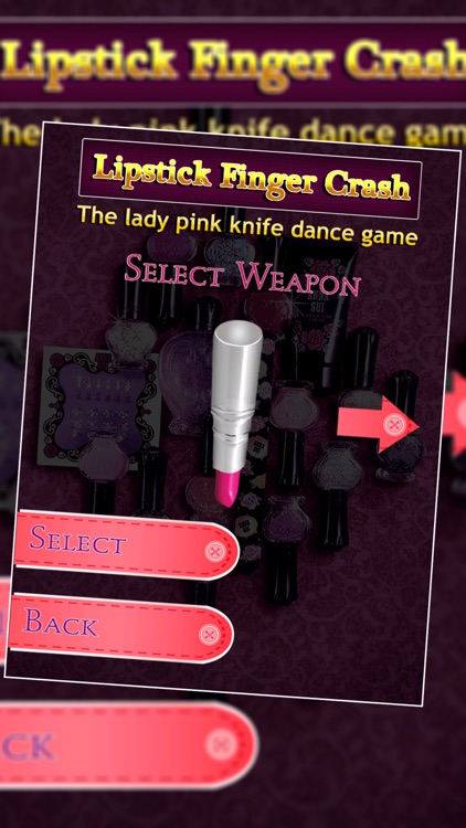 Lipstick Finger Crash : The lady pink knife dance game - Free Edition