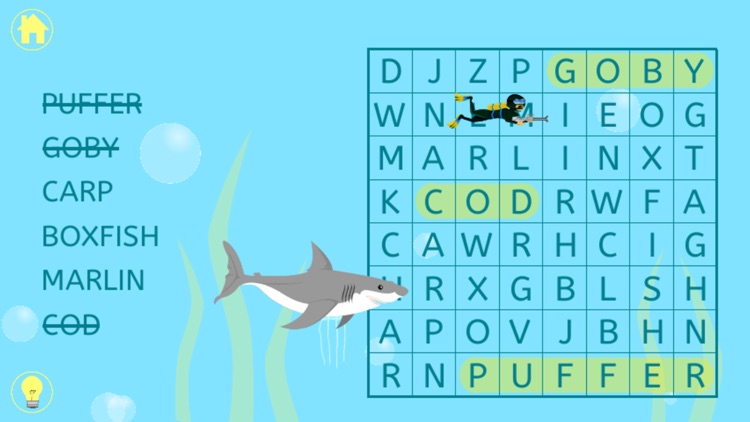 Kids Word Search - Word Find Puzzle for Kindergarten, First, and Second Grade for English Learning