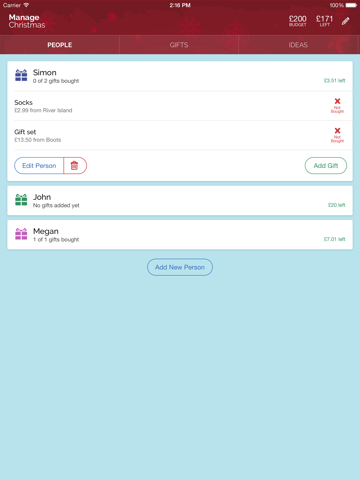 Screenshot #5 pour Manage Christmas - Christmas Gift List Manager