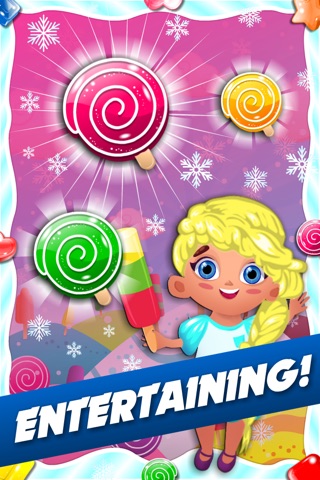 Frozen Ice-cream Puzzle - match-3 candy game for soda mania'cs gratis screenshot 3