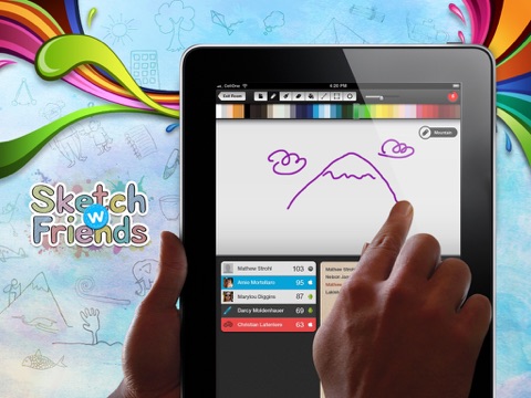 Sketch W Friends Free Multiplayer Online Draw And Guess Friends Family Word Game For Ipad App Price Drops