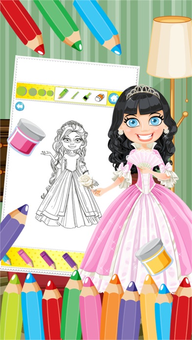 How to cancel & delete Princess Colorbook Educational Coloring Game for Kids Girls from iphone & ipad 4