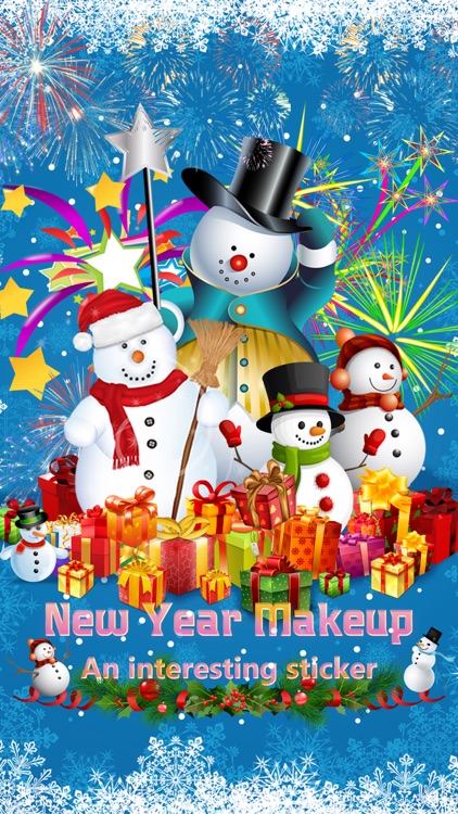 New Year Makeup Pro - Visage Camera to Place Holiday Stickers onto Face Photos