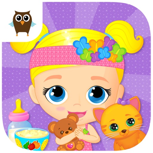 Lily & Kitty Baby Doll House - Little Girl & Cute Kitten Care Icon