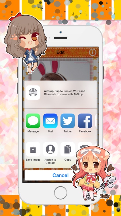 Cute Cartoon Sticker Photo Girl Frame screenshot-4