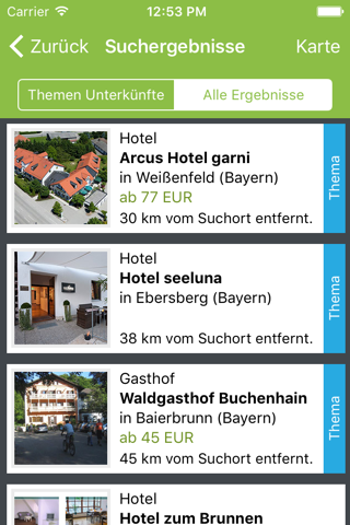 Wanderhotels screenshot 2