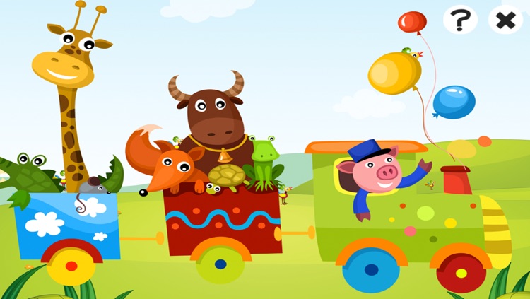 Funny Kids Game with many educational tasks and crazy animals