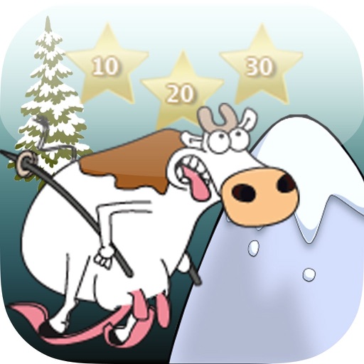 Die Verrückte Ski Laufende Kuh iOS App