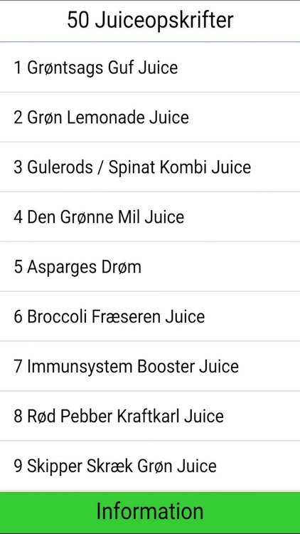 50 Juiceopskrifter