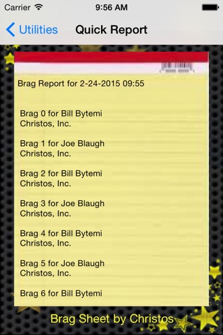 BragSheet screenshot 4