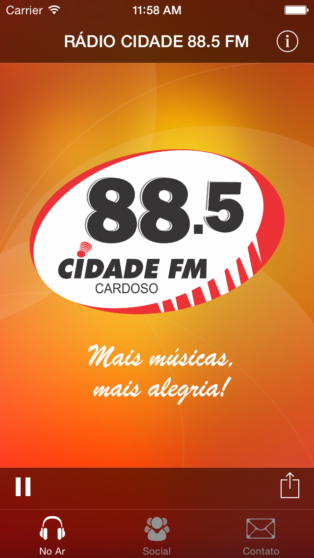 How to cancel & delete Rádio Cidade 88.5 FM Cardoso from iphone & ipad 1