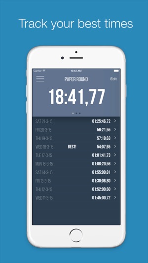 Stopwatch logbook