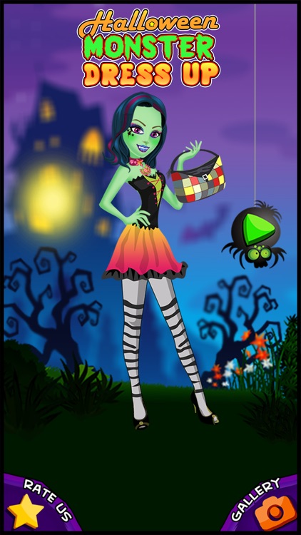 A Monster Make-up Girl Dress up Salon - Style me on a little spooky holiday night makeover fashion party for kids screenshot-3