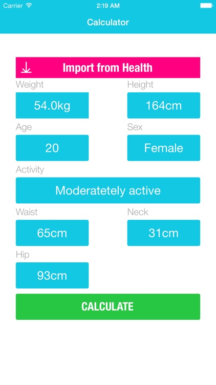 Fit Calculator - Calculate BMI, BMR, BFP, LBM for Health