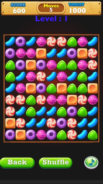 A Candy Crunch Match Three Puzzle Deluxe screenshot-3