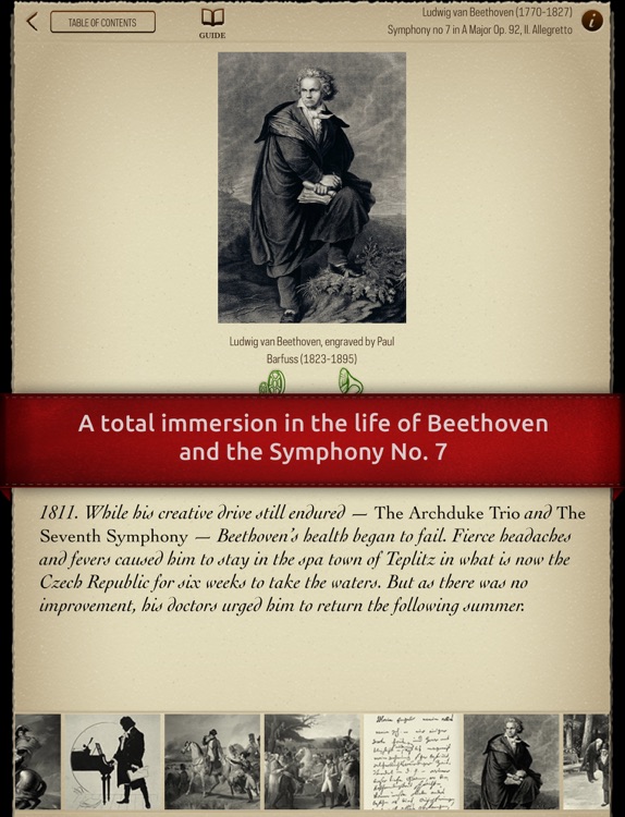 Play Beethoven – Symphony No. 7 (interactive piano sheet music)