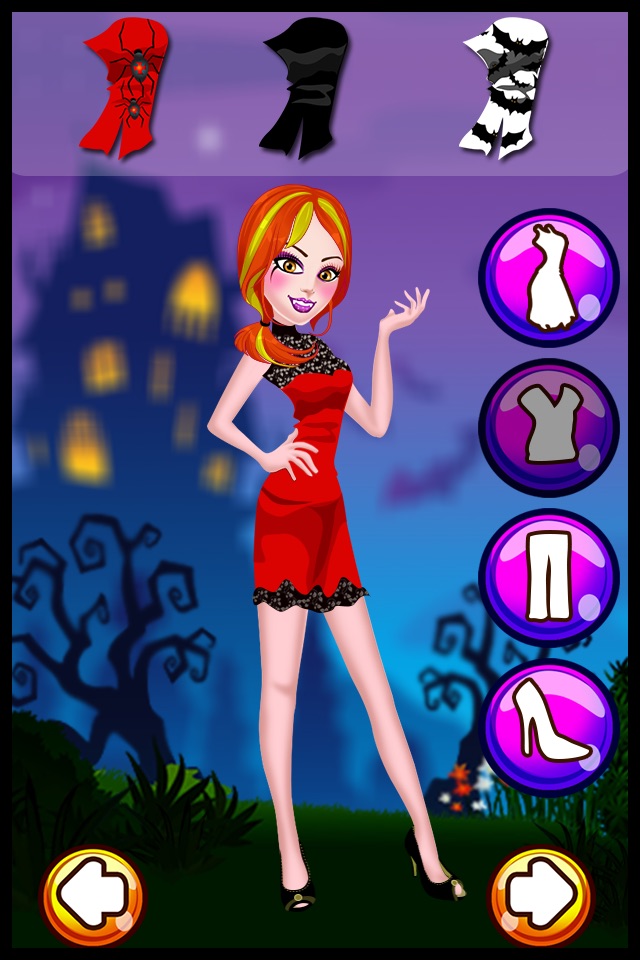 A Monster Make-up Girl Dress up Salon - Style me on a little spooky holiday night makeover fashion party for kids screenshot 2