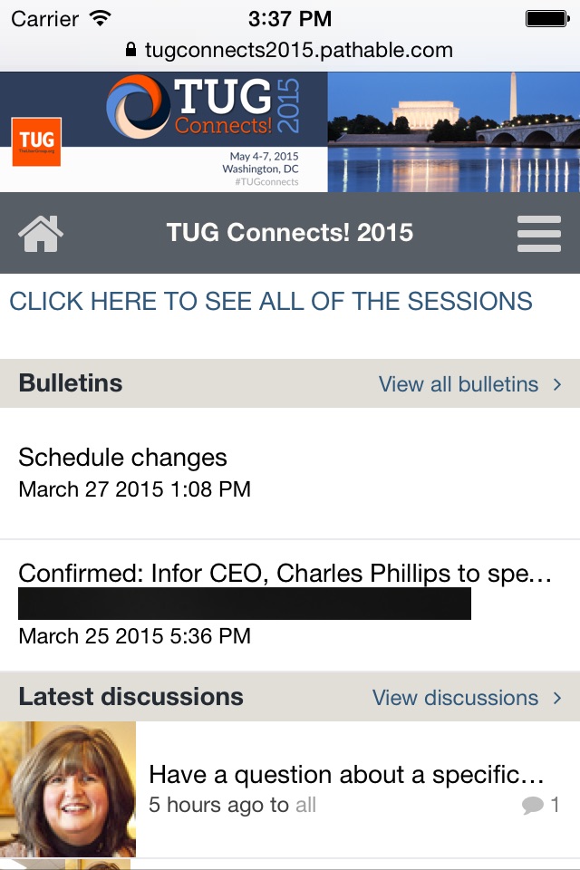 TUG Connects 2015 screenshot 2