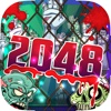 2048 Zombie Math : " The Walking Brain Puzzle Scary Edition "