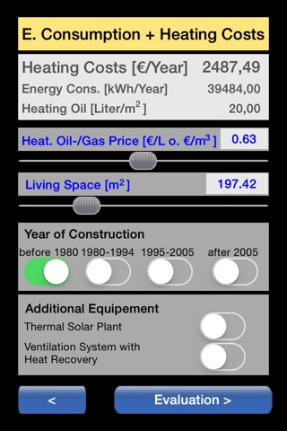 Heating Energy Consumption and Heating Costs screenshot 2