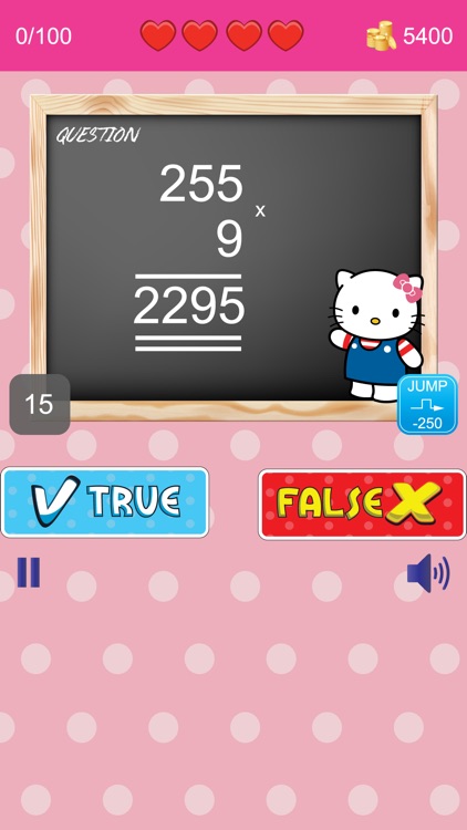 Math Quizzes with Hello Kitty version (Practice Problems & Tests)