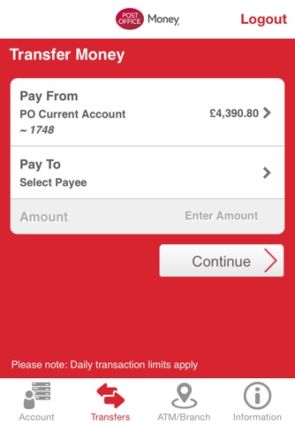 Post Office Money Current Account screenshot 3