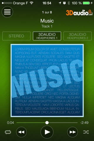 3Daudio for Spotify screenshot 2