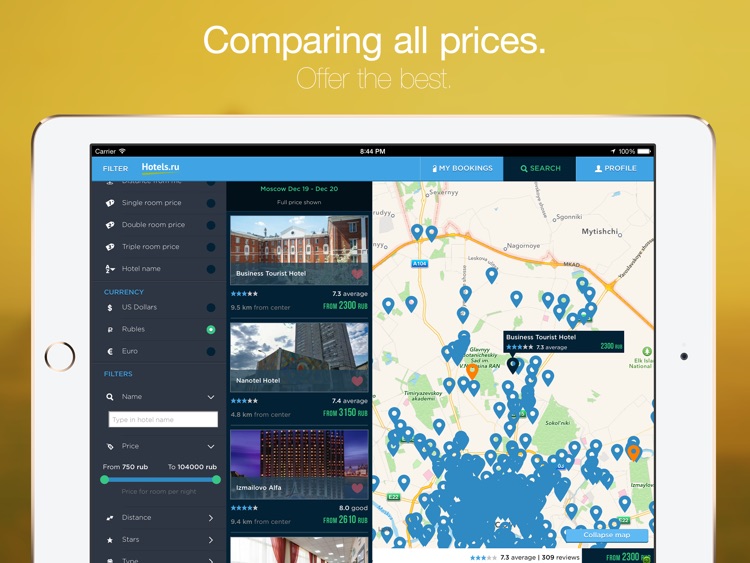 Hotels.ru for iPad - Book hotels around the world without prepayment or fees!