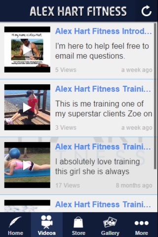 Alex Hart Fitness App screenshot 2