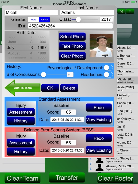 Concussion Assessment