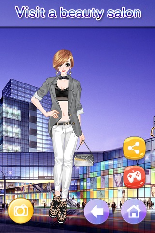 Neon Lights: City Dressup. Dress up a dandy girl for party with fashion clothes. screenshot 3