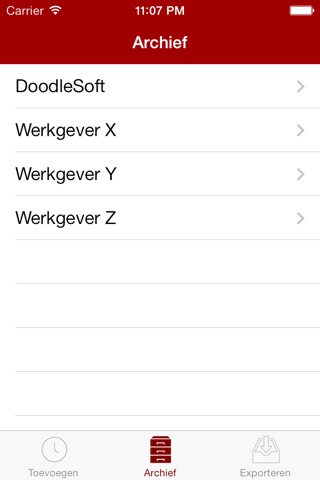 Werkuren screenshot 3