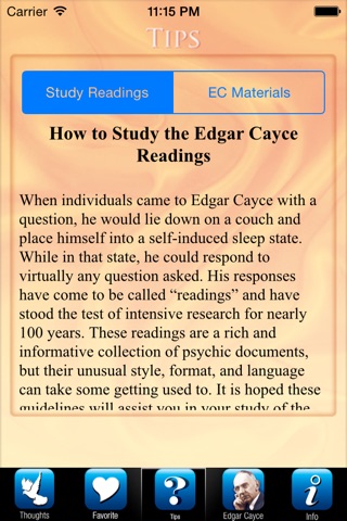 Edgar Cayce’s Thought for the Day screenshot 2