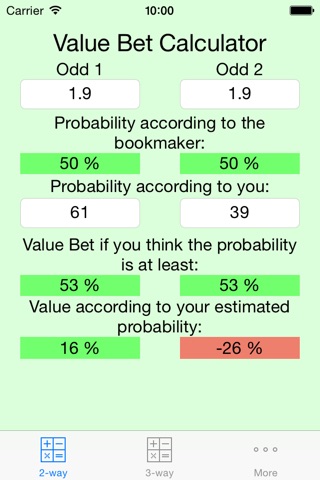 Value Bet Calculator screenshot 4