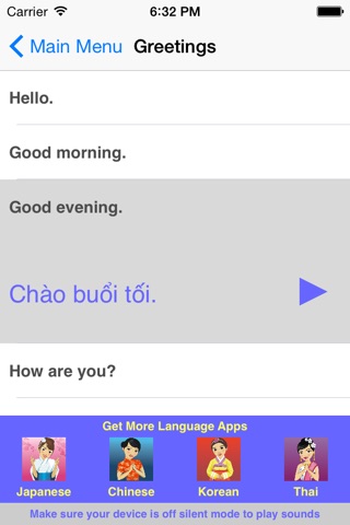 Speak Vietnamese Phrasebook screenshot 4