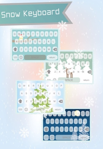 Snow Keyboard themes  - typing cool creator colorful background screenshot 4