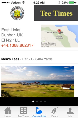 Dunbar Golf Tee Times screenshot 3