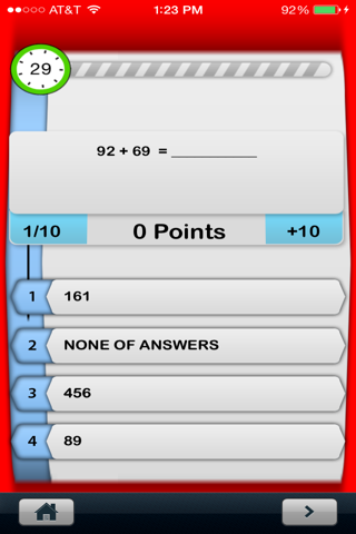 MathElementaryAdditionQuiz screenshot 2