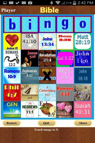 Bible Bingo App screenshot 2