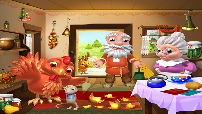 Курочка Ряба - живая добрая интерактивная развивающая сказка для детей. Бесплатная версия