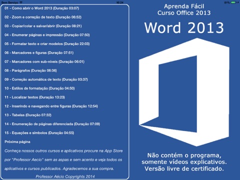 Tutorial for Word 2013 Edition screenshot 2