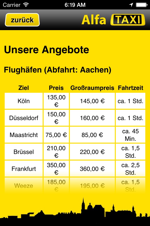 Taxi Aachen screenshot 4