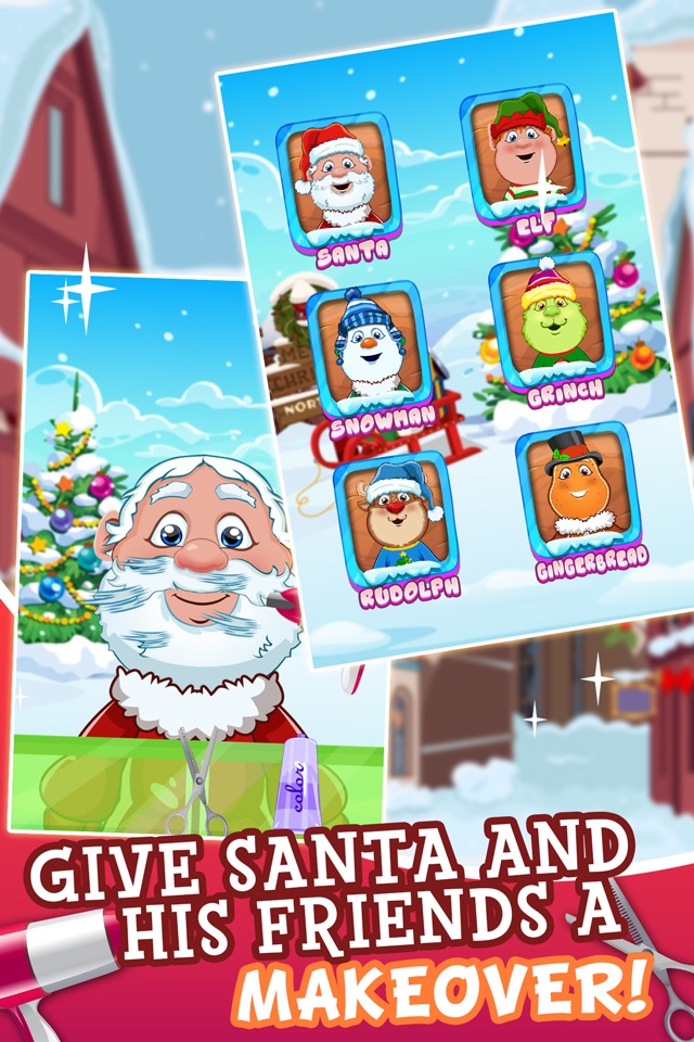 Santa's Makeover Hair Salon - pet christmas nail spa games! screenshot 3